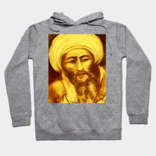 Averroes Golden Portrait | Averroes Artwork 9 Hoodie